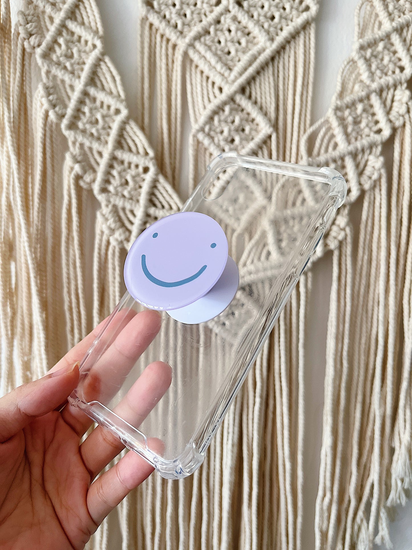 Smiley Phone Grippie (Lavender)