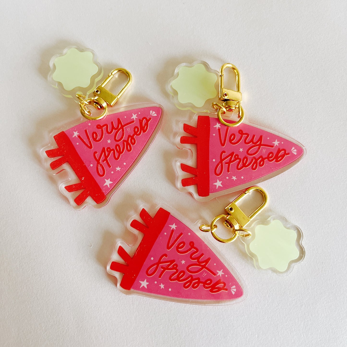 Very Stressed Lucky Charm Keychain