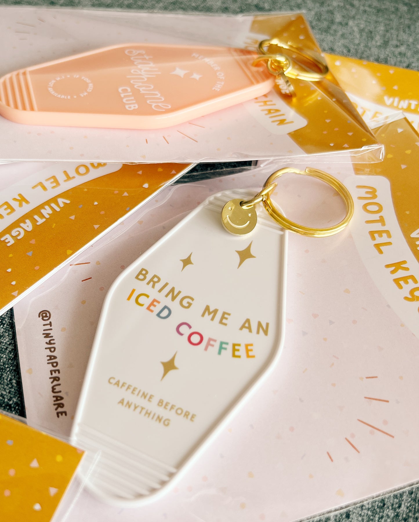 Iced Coffee Motel Keychain