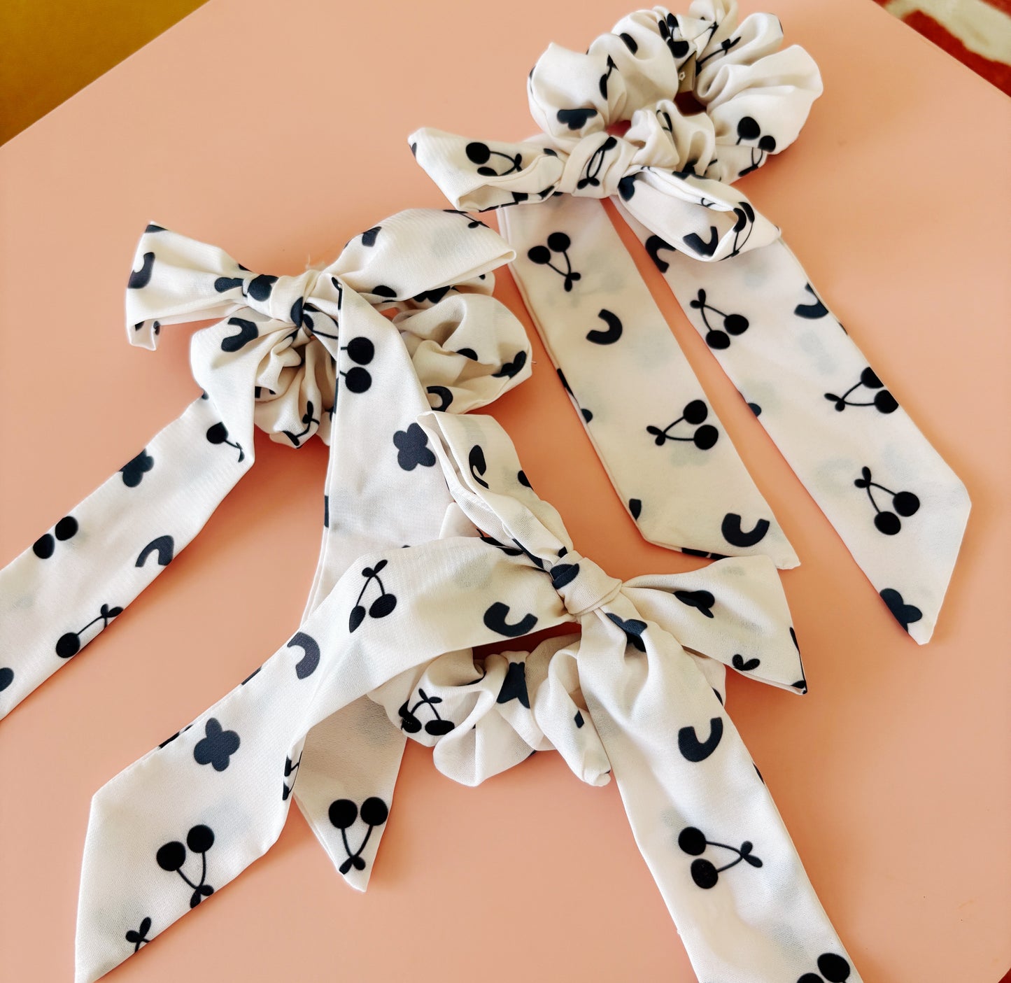Cherry On Top Bow Scrunchie