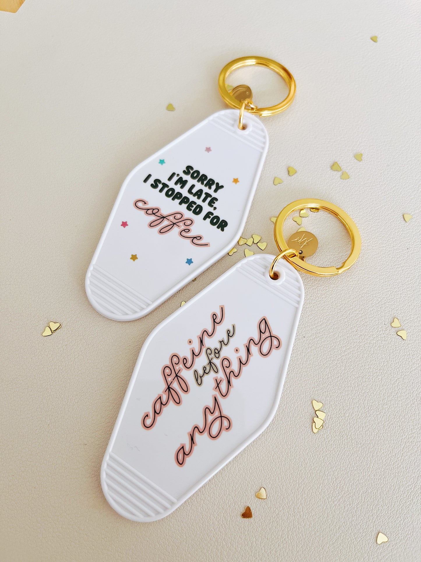 I Stopped For Coffee Motel Keychain