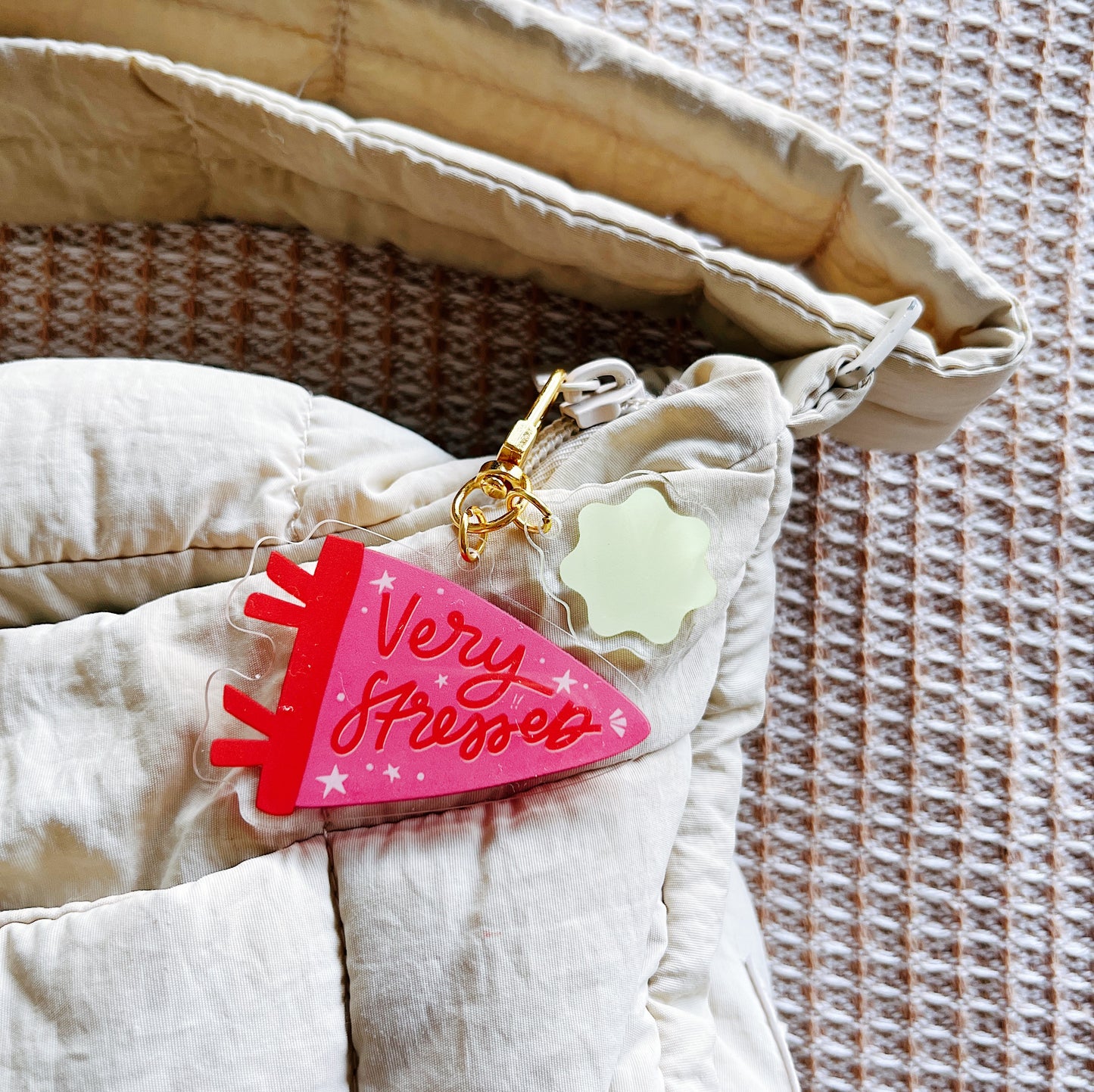Very Stressed Lucky Charm Keychain