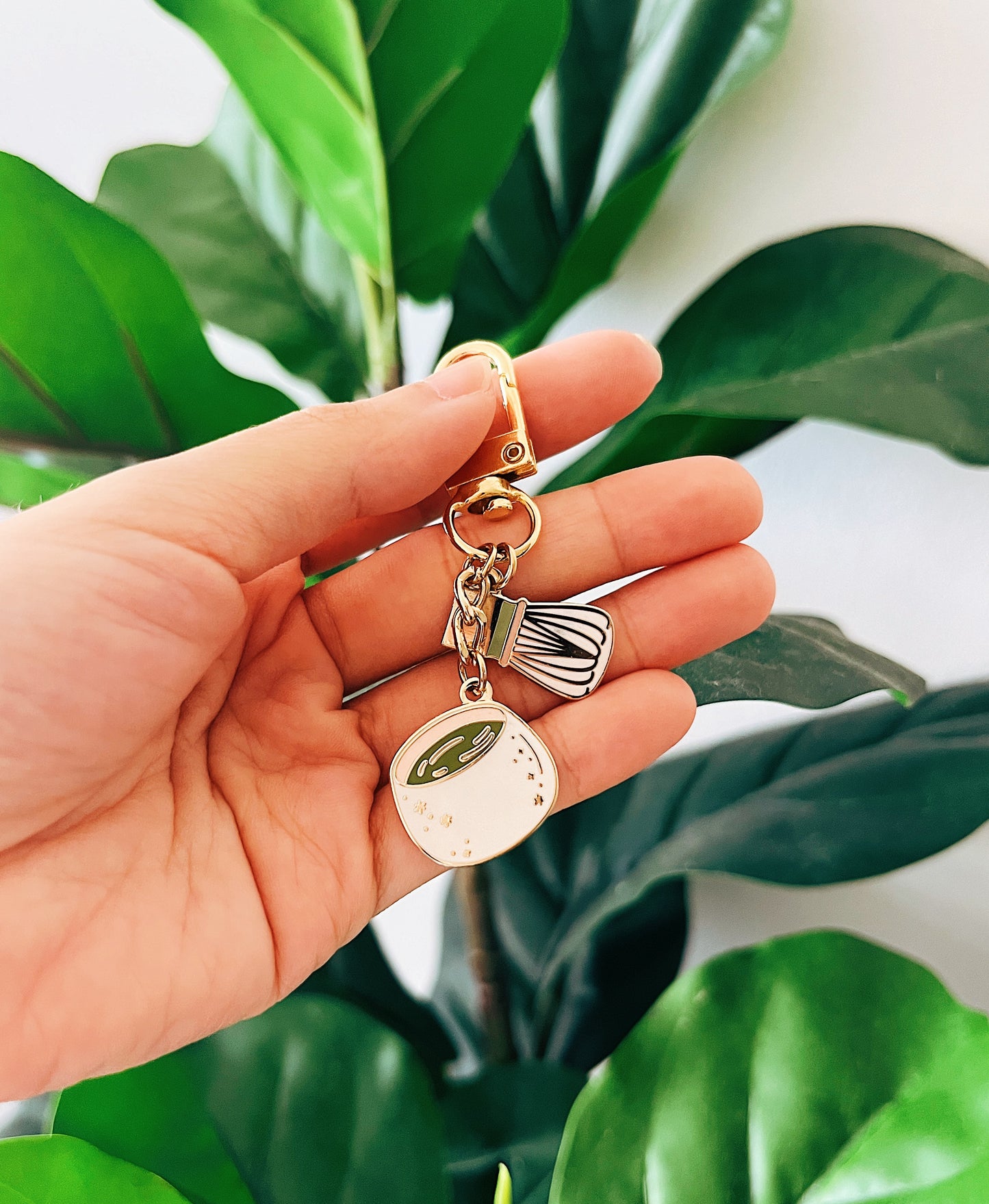Matcha Moment Enamel Keychain