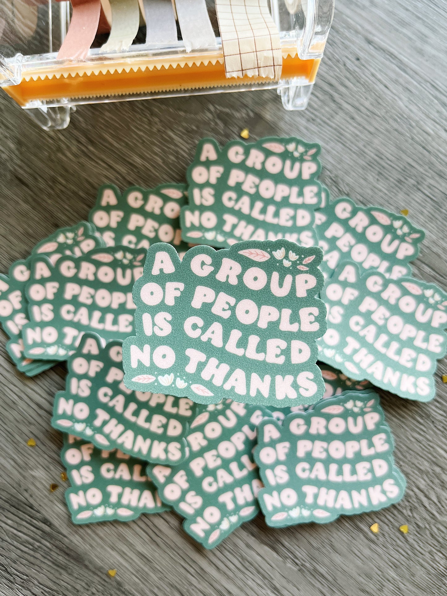 No Thanks Sticker