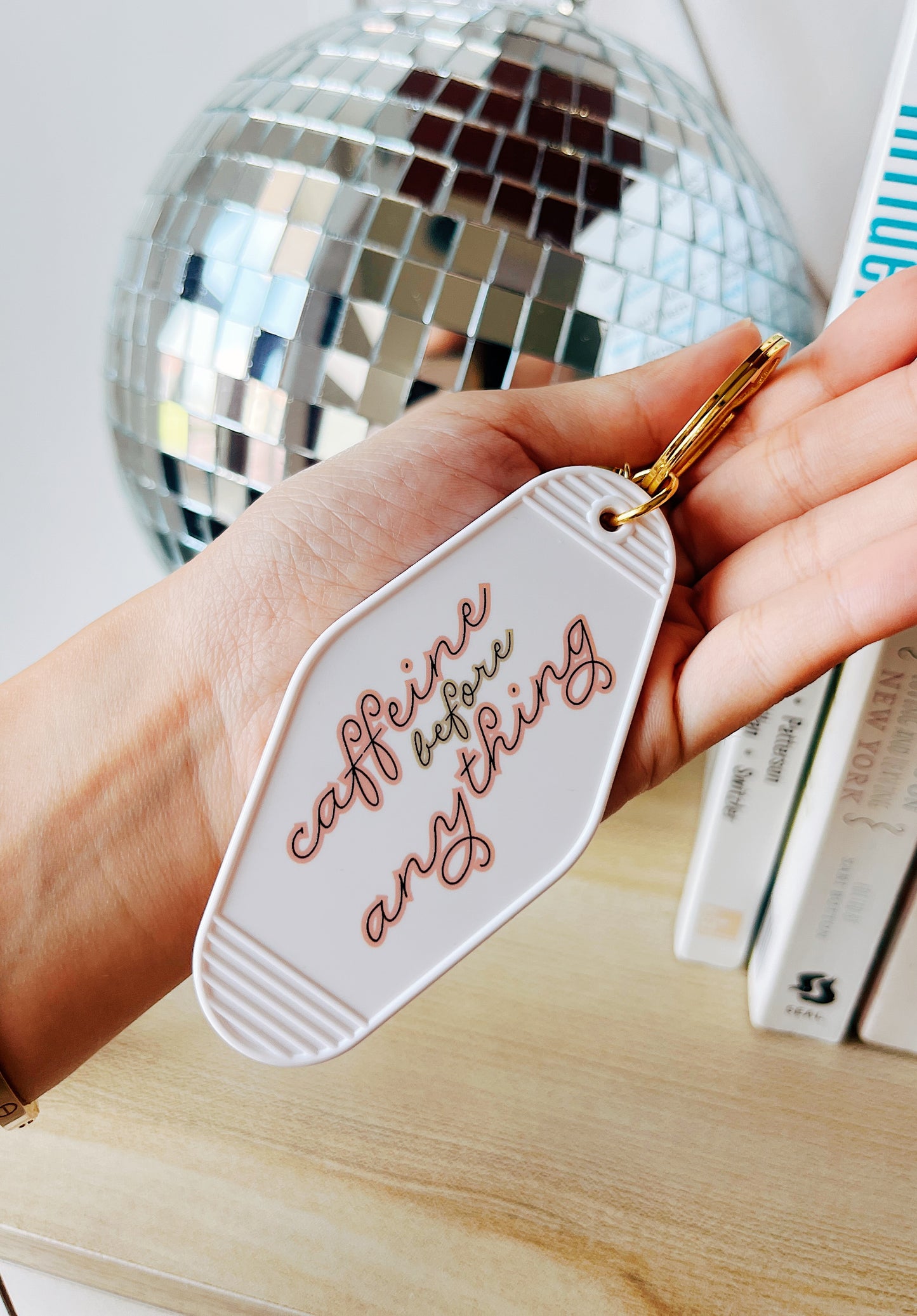 I Stopped For Coffee Motel Keychain