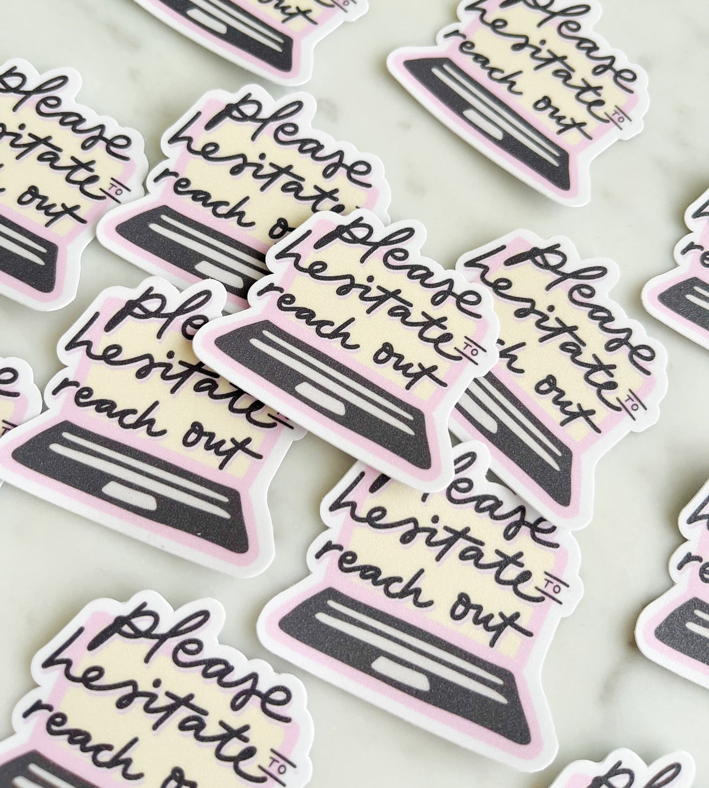 Please Hesitate Sticker