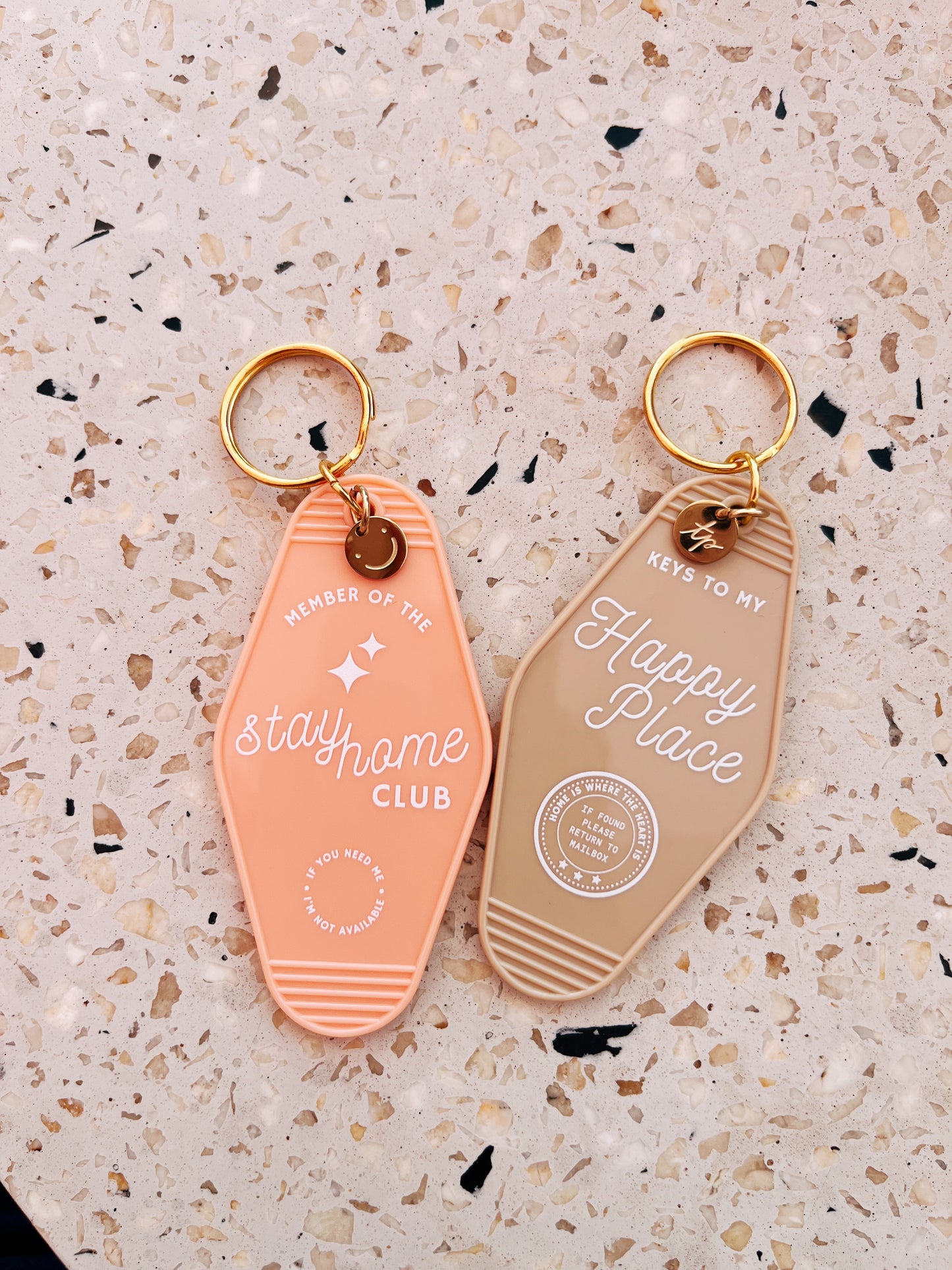Stay Home Club Motel Keychain