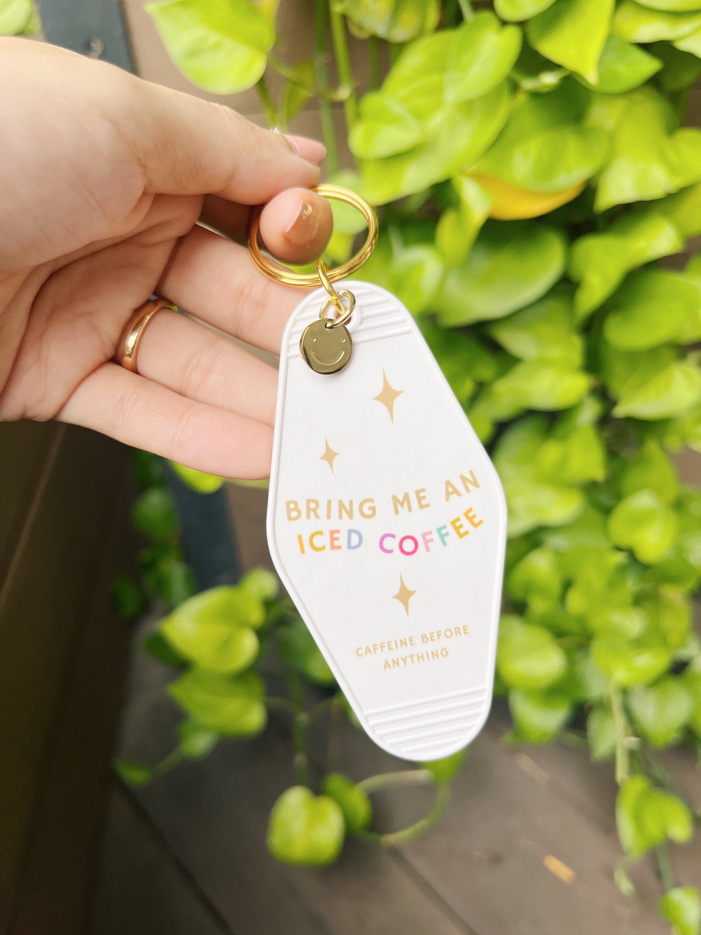 Iced Coffee Motel Keychain