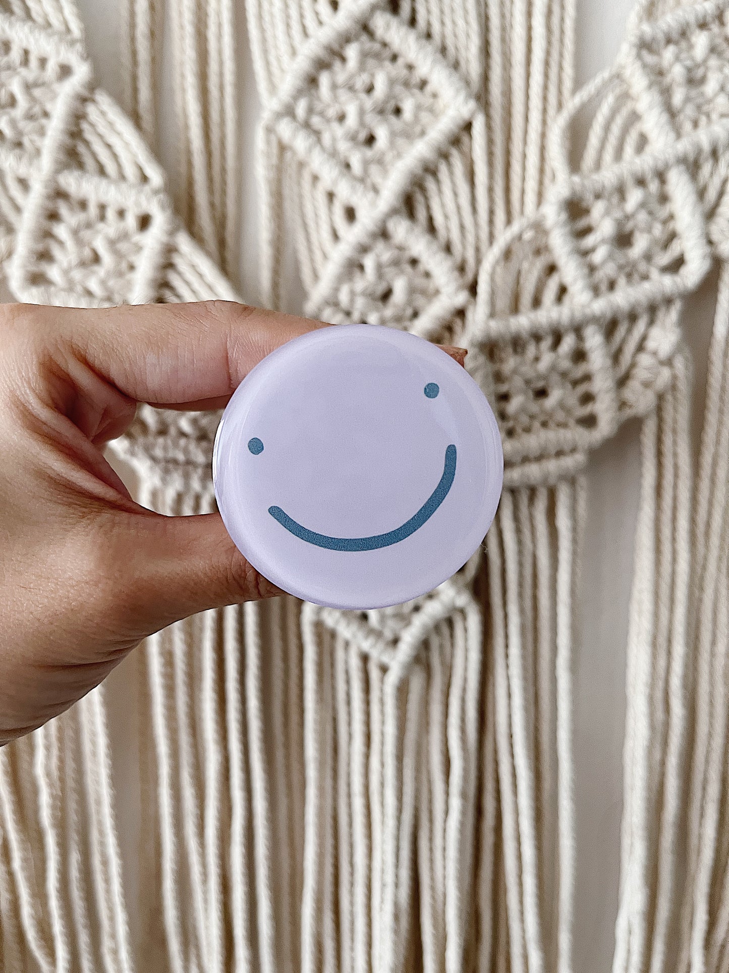 Smiley Phone Grippie (Lavender)