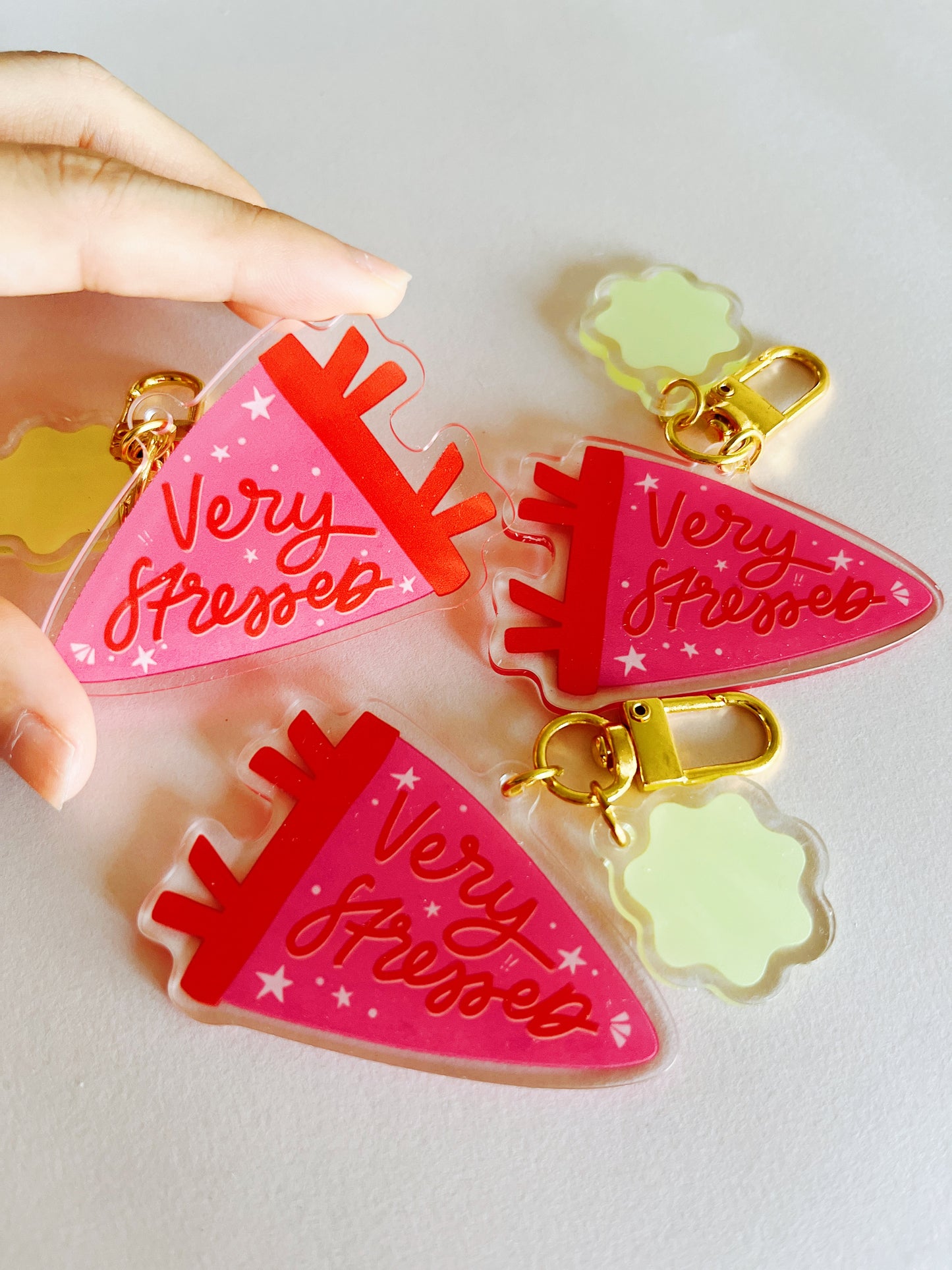 Very Stressed Lucky Charm Keychain