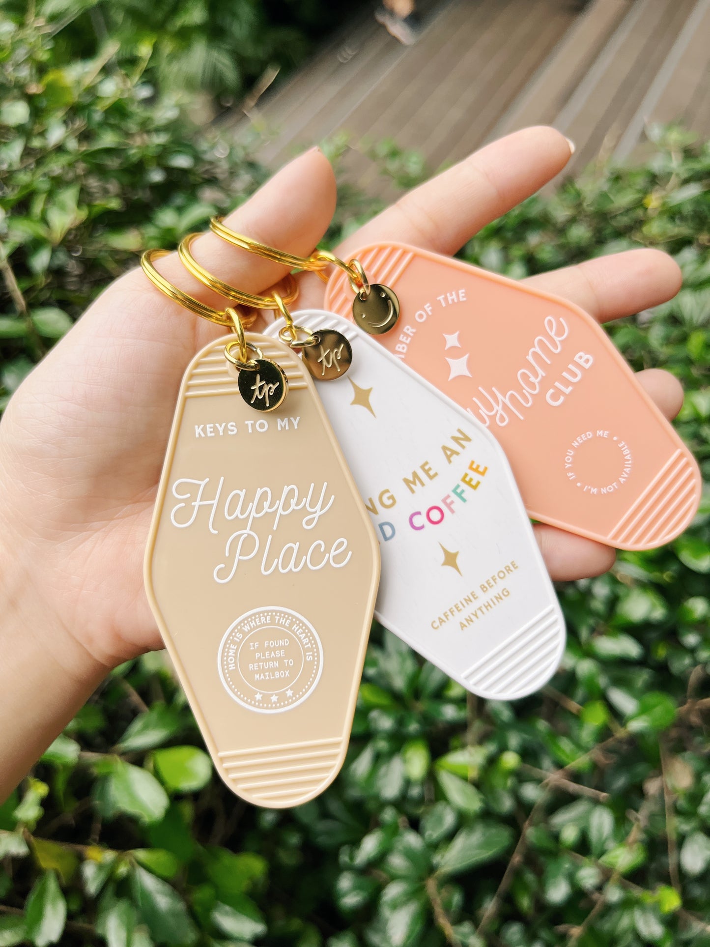 Happy Place Motel Keychain