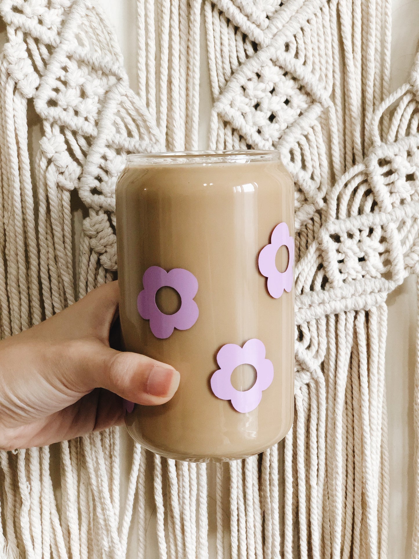 Purple Bloom Glass Cup