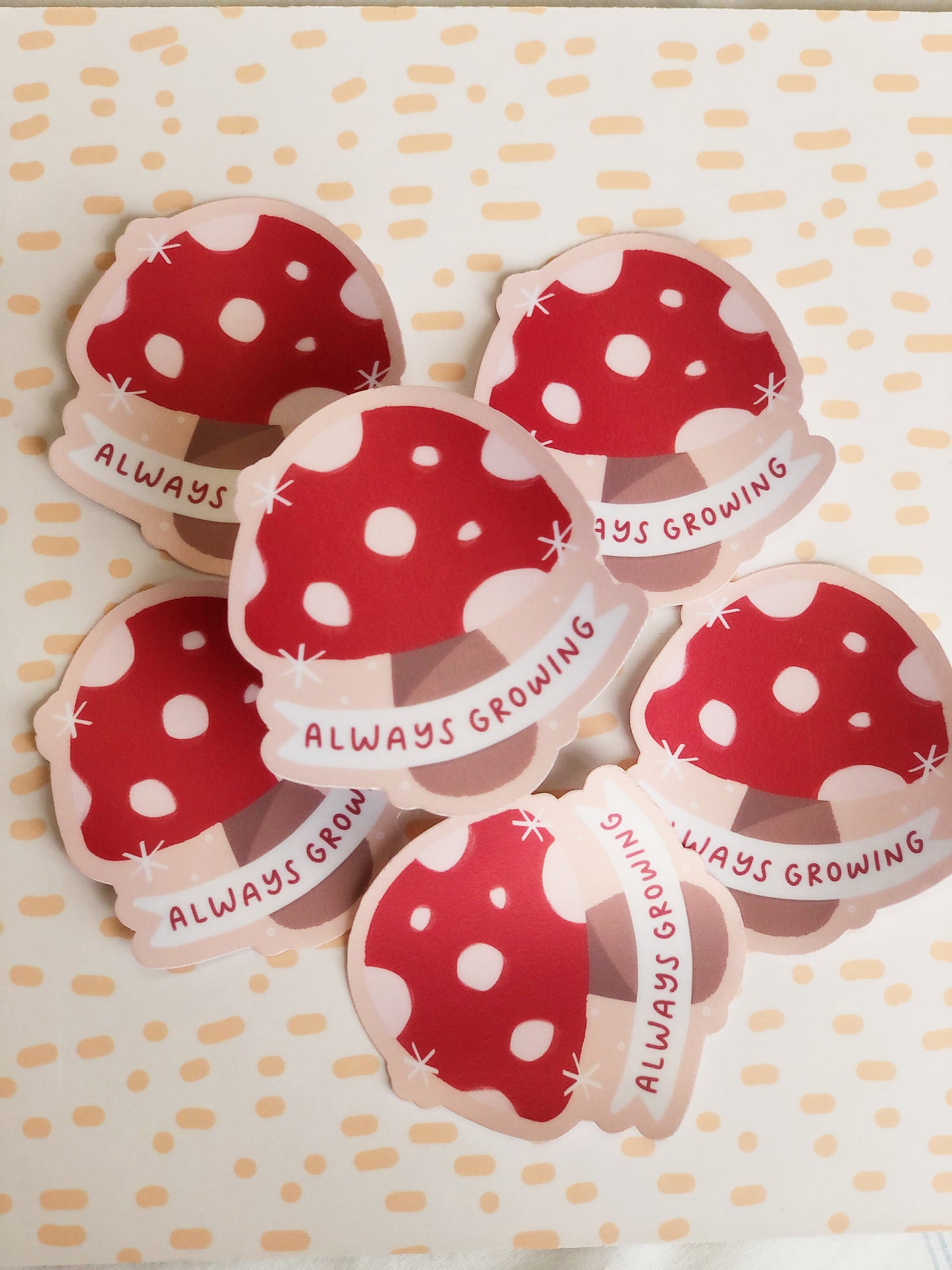 Always Growing Mushroom Sticker