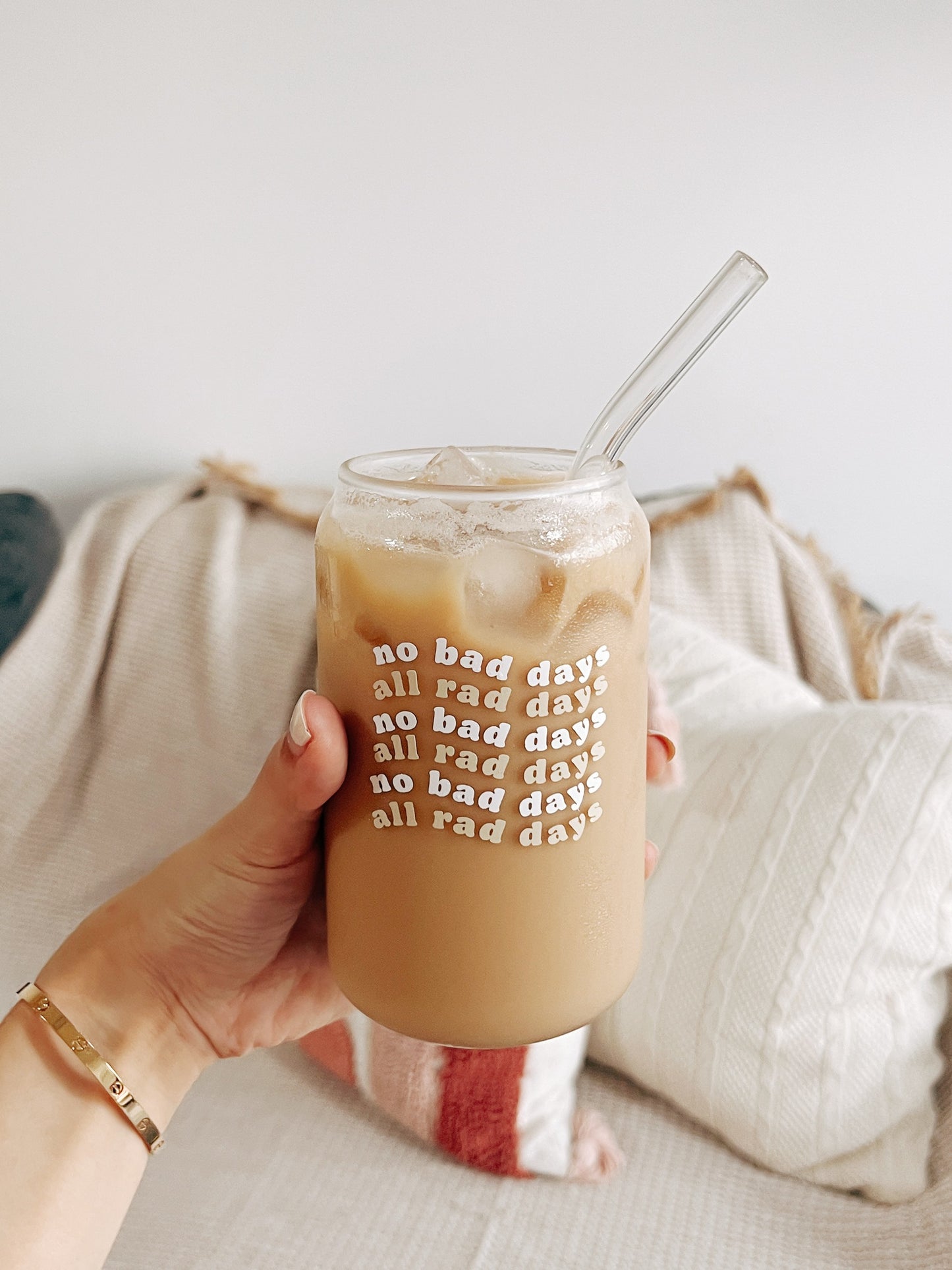 No Bad Days Glass Cup