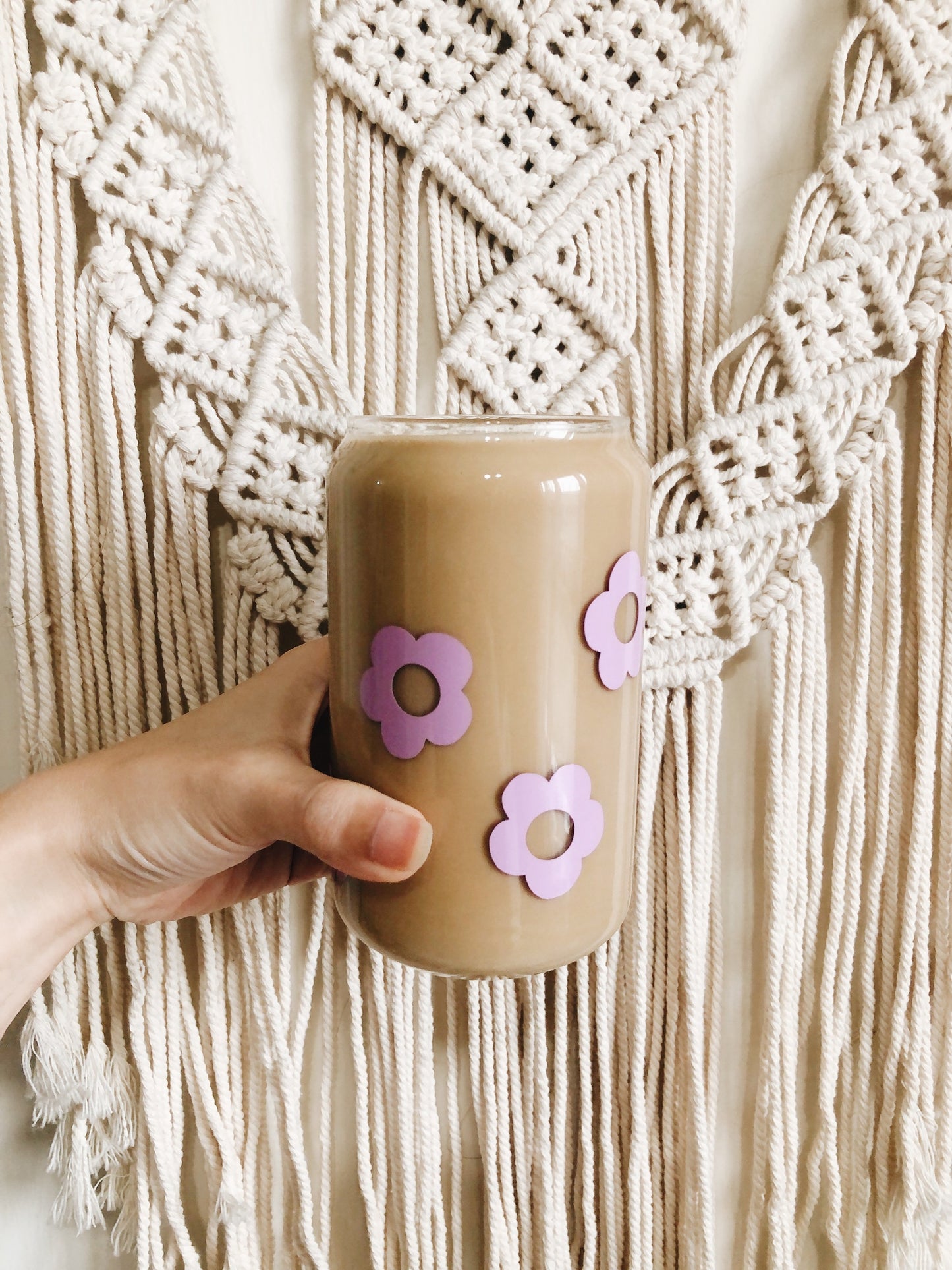Purple Bloom Glass Cup