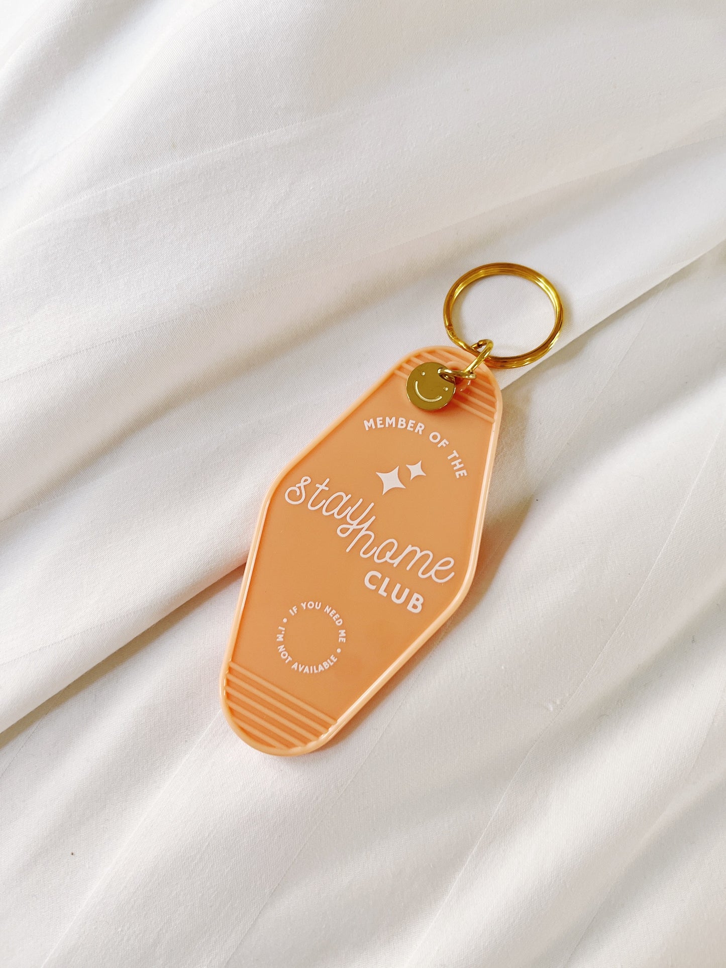 Stay Home Club Motel Keychain