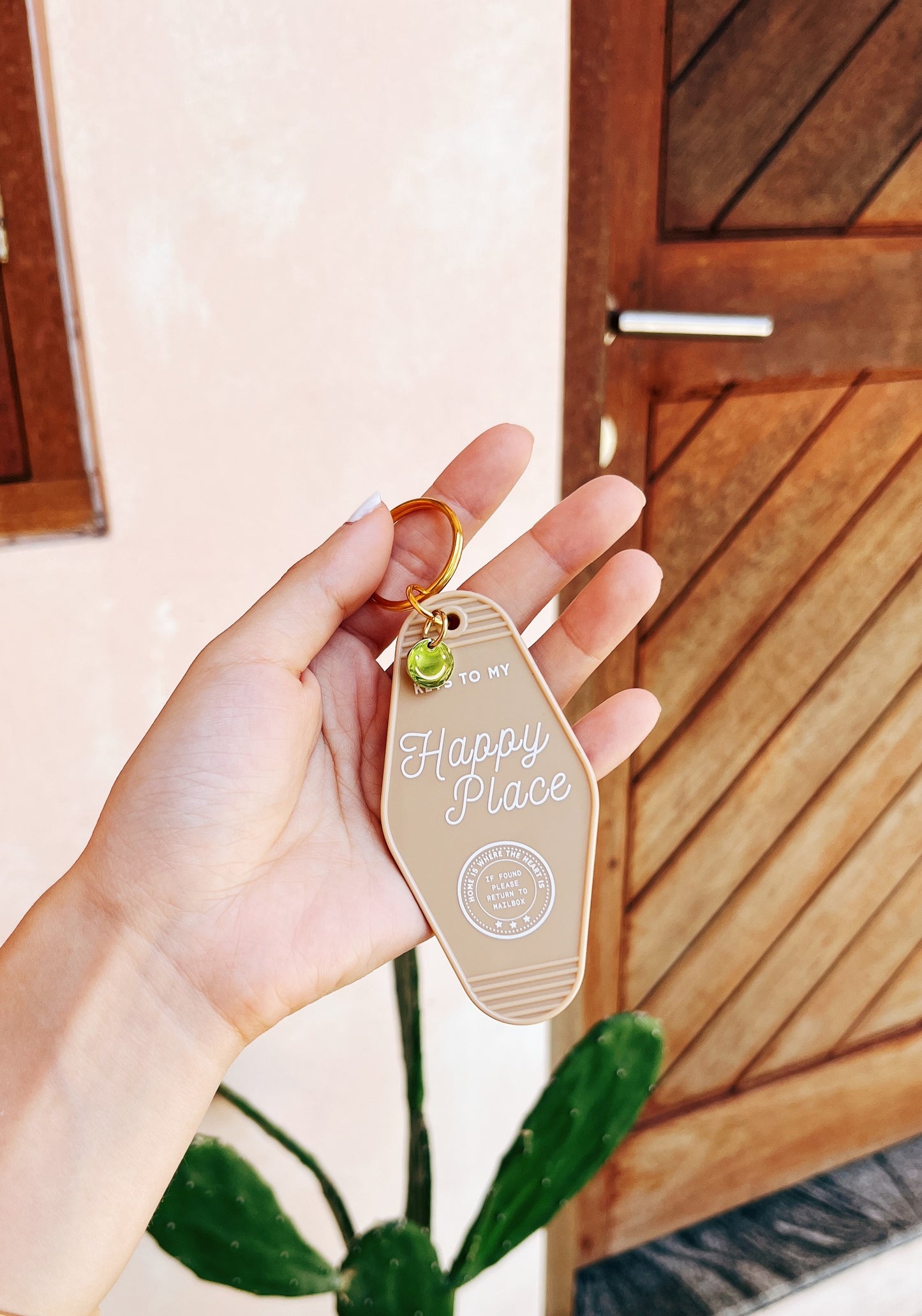 Happy Place Motel Keychain