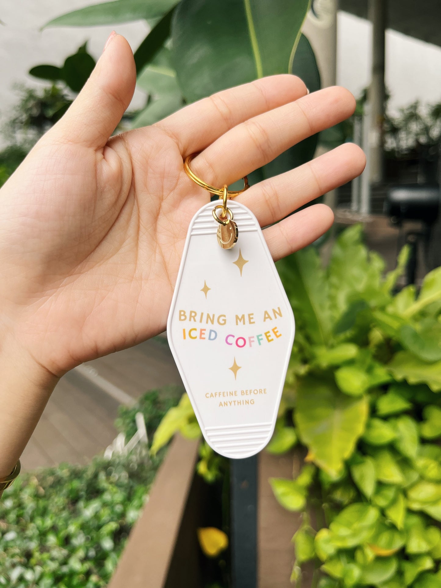 Iced Coffee Motel Keychain