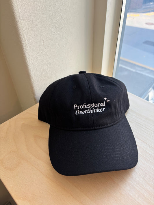 Professional Overthinker Baseball Cap (Black)
