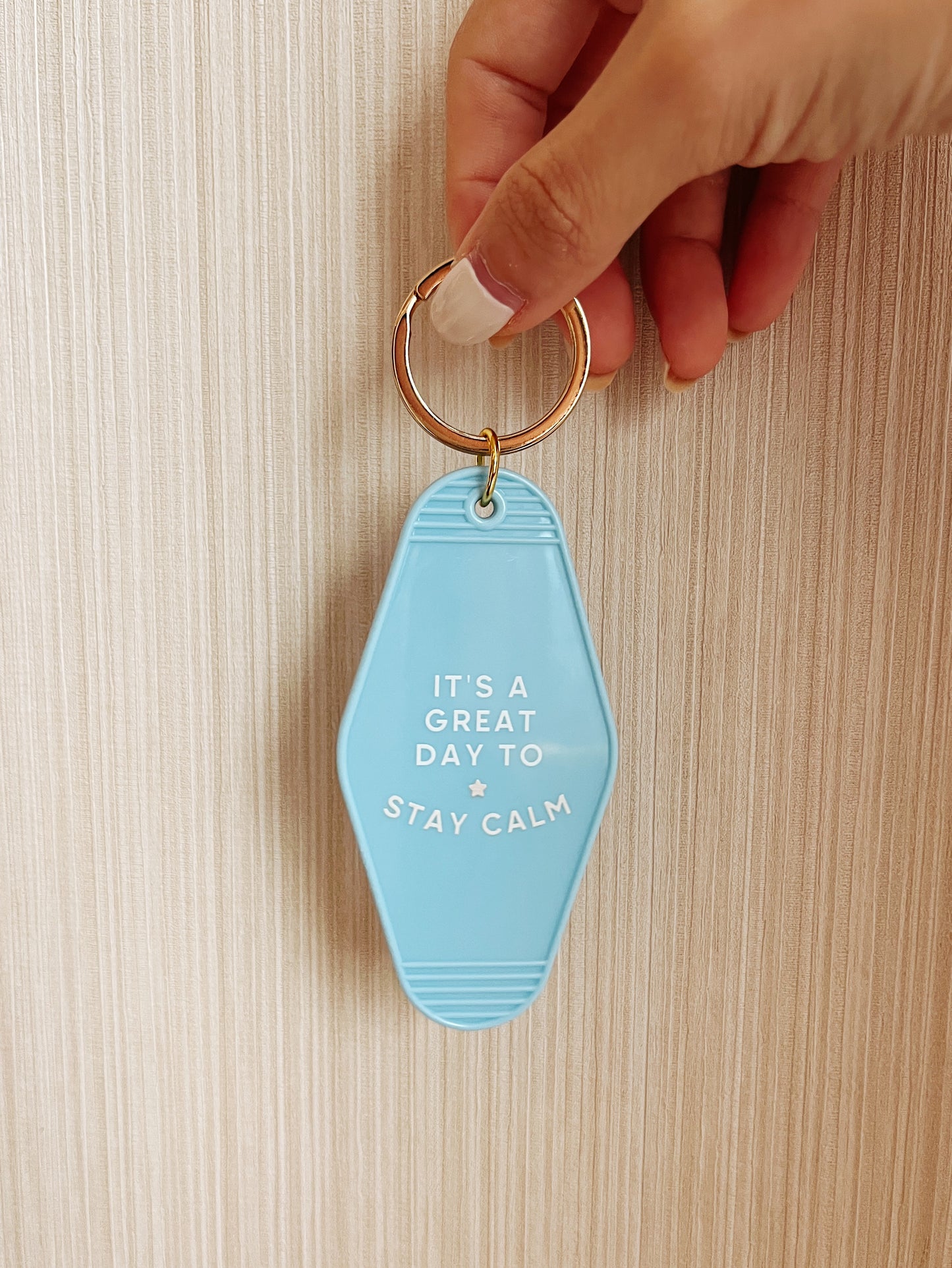 Stay Calm Motel Keychain