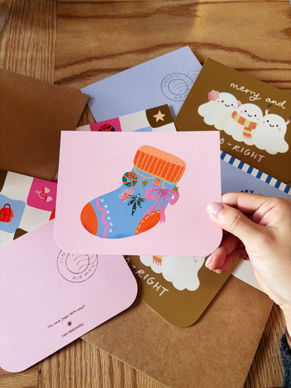 A Tiny Holiday Greeting Card Set (8 pcs)