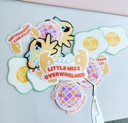 Little Miss Overwhelmed Sticker